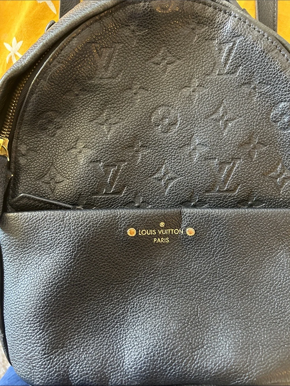 Louis Vuitton Black Monogram Empreinte Mini Backpack with Gold Hardware